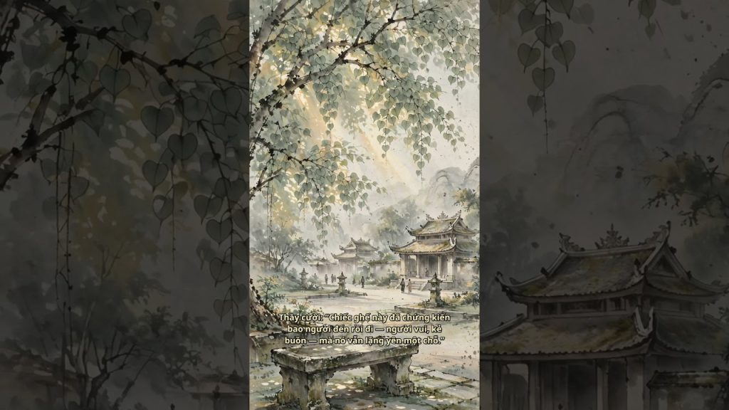 Chiếc Ghế Đá Trong Sân Chùa